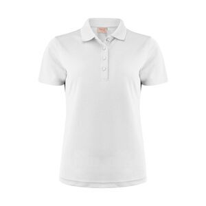 Printer RED Womens/Ladies Smash Polo Shirt / White